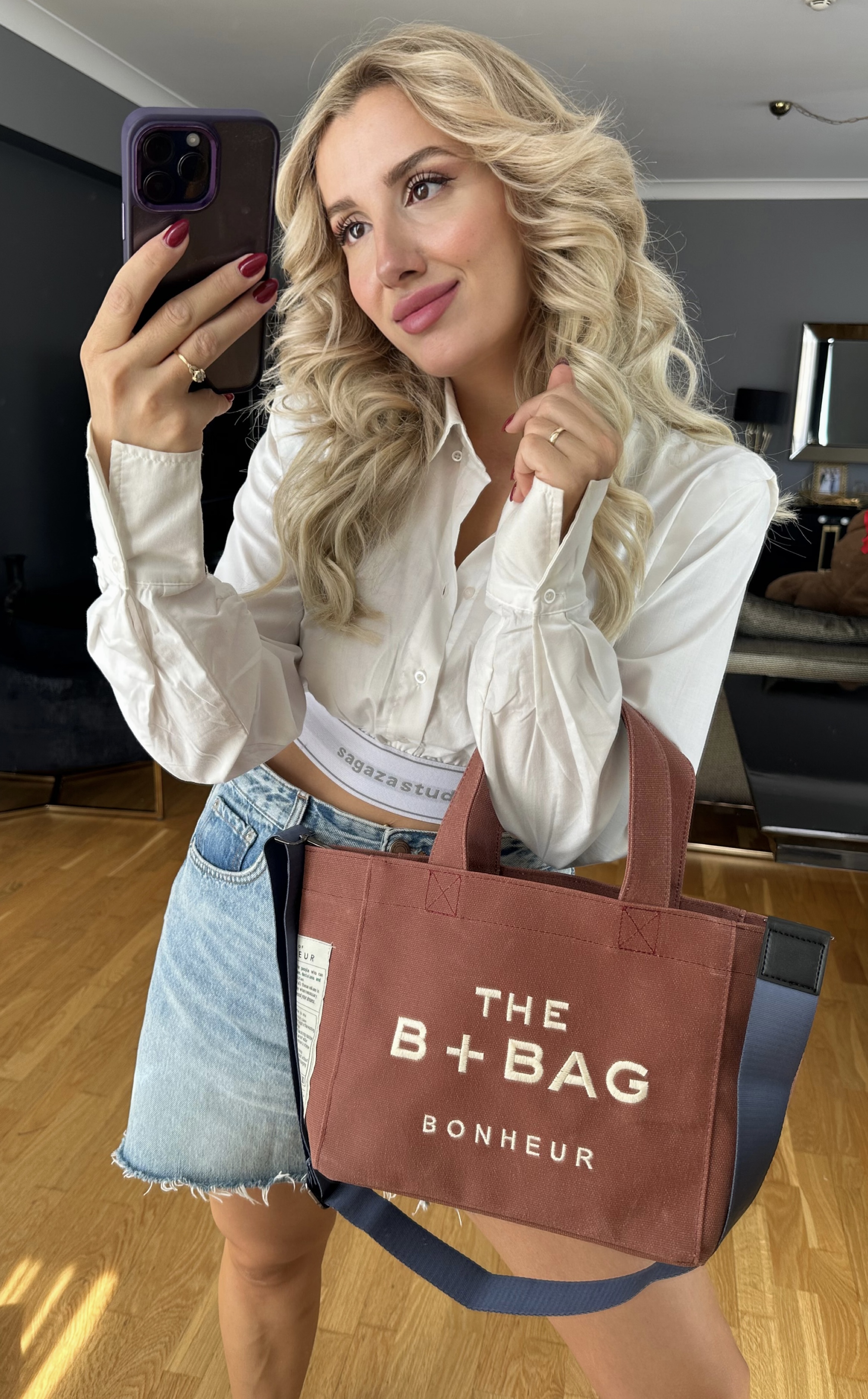 Bonheur - B+Bag Mini Bordo